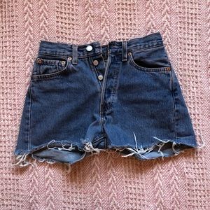Levi high waisted jean shorts
